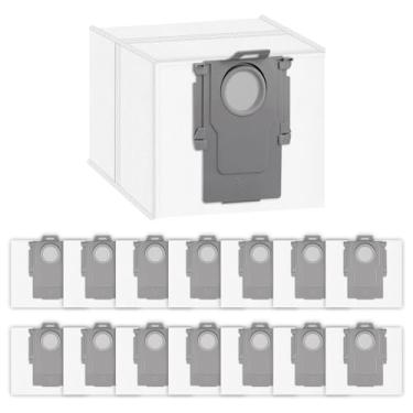 Imagem de (Pacote com 15) Sacos de pó de substituição compatíveis com Roborock S8+/S8 Pro Ultra/Q8 Max Max+/S7 MaxV Ultra/Q5/ Q5+/ Q7/ Q7 +/Q7 Max/ Q7 Max+/ S7 Pro Ultra, sacos descartáveis de base autovazia,