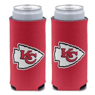 Imagem de WinCraft NFL Kansas City Chiefs Slim Can Cooler, cores da equipe, tamanho único