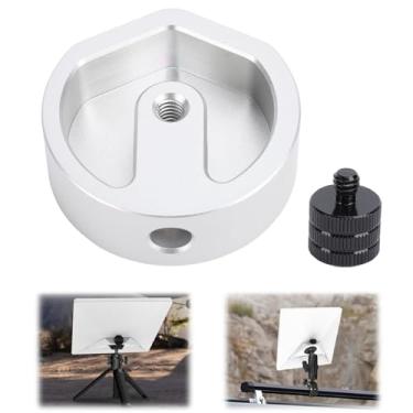 Imagem de Adaptador de tripé para Starlink Mini, Liga de Alumínio Adaptador de tripé de Viagem Starlink Mini de 1/4”-20 e 3/8”-16 Com Rosca, Acessórios Starlink Mini para Tripés (Prata)