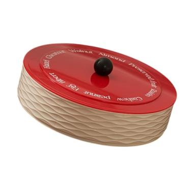 Imagem de ＫＬＫＣＭＳ Dividido Candy Box, Nut Holder, Frutas Secas Snack Candy Bandeja com Tampa, Party Serving Platter, 1 Nível