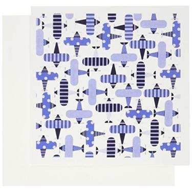 Imagem de 3dRose Aviões de brinquedo azuis - Cartões comemorativos, 15 x 15 cm, conjunto de 12 (gc_59832_2)