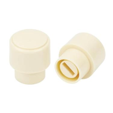 Imagem de Banworks Guitarras 3-Way Switch Tip Imperial 4,9 mm (3/40.6 cm) Captador Seletor Tampas Barril Tampa de ponta de botão para guitarra EUA Fender Telecaster Tele Pacote com 2 JT/DWQM-02 Branco Vintage