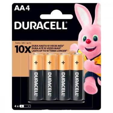 Imagem de Pilha Duracell Alcalina Pequena Aa Cartela Com 4 Pecas