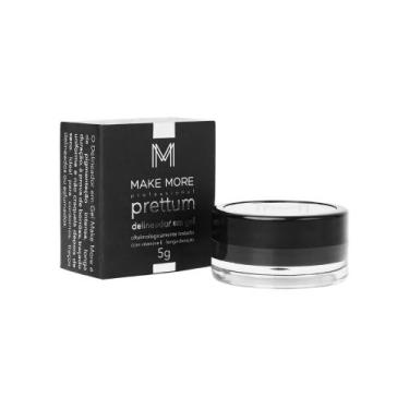 Imagem de Delineador Em Gel Preto Prettum Make More Longa Duração Não Craquela 5