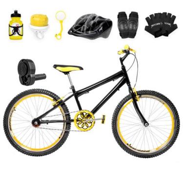 Imagem de Bicicleta Masculina Aro 24 Aero + Kit Premium - FlexBikes, Preto, Amar