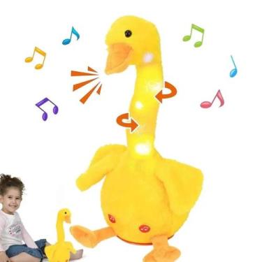 Imagem de Brinquedo Patinho Dançante Musical Infantil Som E Mexe com luz de led 