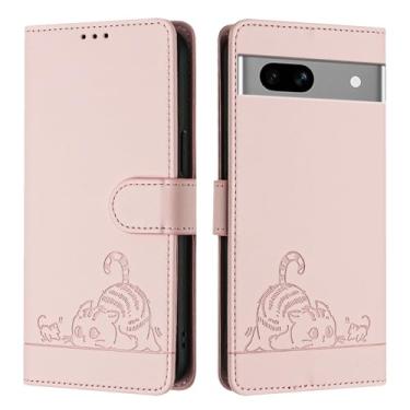 Imagem de Capa para Google Pixel 7A Capa com Gato Padrão PU Couro Flip Carteira Capa para Google Pixel 7A Capa para Mulheres Homens à Prova de Choque Capinha Compatível com Google Pixel 7A Case (2)