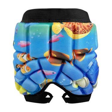 Imagem de SM SunniMix Protetor de protetor de proteção do quadril Protetor de quadril espessou shorts acolchoados de proteção para esquiar snowboard patinando esportes de , S Kids