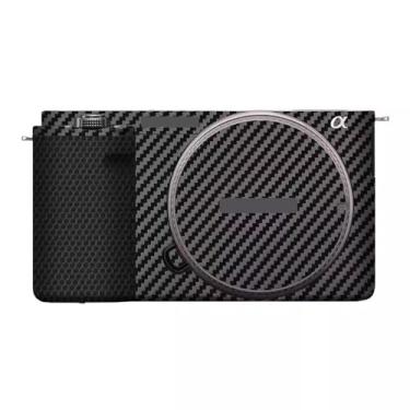 Imagem de Película protetora para câmera antirarranhões para Sony ZV-E1 ZVE1 ZV E1 E1 ZV E1 (fibra de carbono preta)