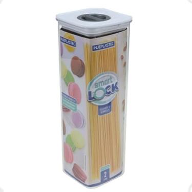 Imagem de INJEPLASTEC, Pote de Mantimentos Smart Lock Preto Extra Grande 2 Litros