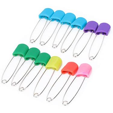 Imagem de Pinos de Pano de bebê Pinos de Fraldas Com Fechos de Bloqueio de Segurança Cabeça Adequada para Joias de Agulha de Lavanderia Fazendo Cobertores de tricô de Tecido Artesanais (12