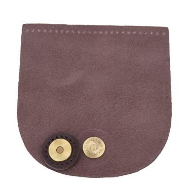 Imagem de Akozon Feito à Mão 12.6 * 13.7cm Couro Genuíno Diy Tecido Patchwork Bolsa/embreagem/bolsa de Ombro Com Fecho Magnético - PJ096 (#11)