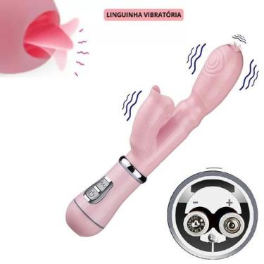 Imagem de Vibrador Linguinha para clitóris e ponto G  Pilha - Amaris