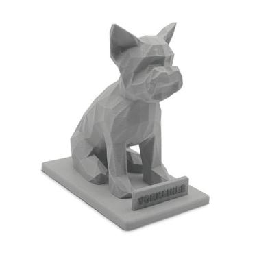 Imagem de Escultura Decorativa Cachorro Yorkshire Macho - 3D Think BR, Cinza