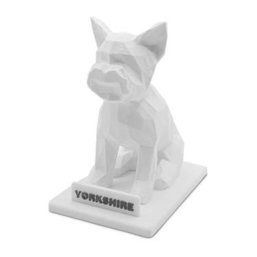Imagem de Escultura Decorativa Cachorro Yorkshire Macho - 3D Think BR, Branco