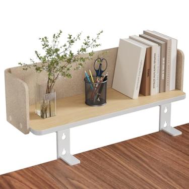 Imagem de JYLH JOYSEEKER Extensor de mesa 3 em 1 de 56 cm x 19 cm, prateleira organizadora lateral/superior resistente, armazenamento de mesa ajustável para acessórios de escritório, suporte de monitor e