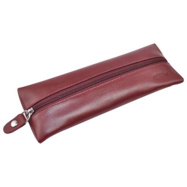 Imagem de Estojo de Mão DISC em Couro Galvani, Vinho