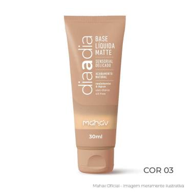 Imagem de Base Líquida Matte Mahav Dia a Dia Cobertura Natural Vegana