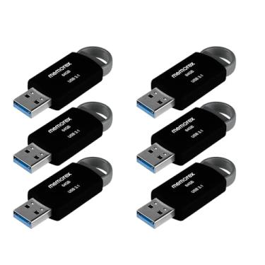 Imagem de Flash Drive Memorex USB 3.1 de 64 GB – velocidades de transferência até 10 vezes mais rápidas do que USB 2.0, tecnologia USB 3.1 geração 1, design leve, para gerenciamento diário de arquivos, conector