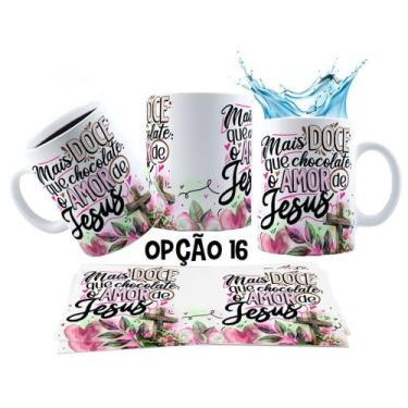 Imagem de Caneca 325ml Verdadeira Páscoa Jesus Cristo O amor venceu - LARANJA E 