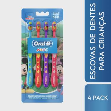 Imagem de Escova dental infantil oral-b mickey 4 unidades