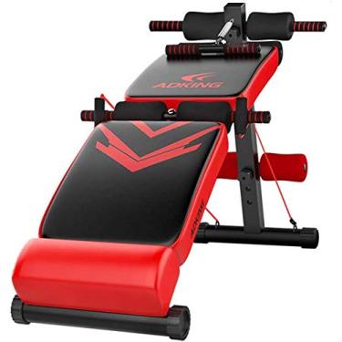 Imagem de Banco ajustável de peso utilitário para treino de corpo inteiro - banco dobrável multiuso inclinado/declínio equipamento de fitness multifuncional