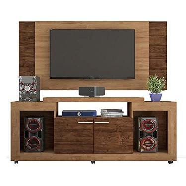 Imagem de Rack Bancada com Painel para TV até 55" Roma C02 Buriti/Havana - Amarena Móveis