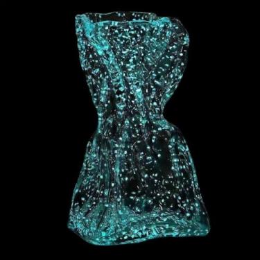 Imagem de Radefasun Vasos de origami luminosos feitos à mão papel de vidro dobrável vaso de flores ornamentos de mesa estação de propagação suporte de plantas para decoração de casamento em casa (M, origami)