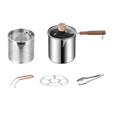 Imagem de Bothyi Fritadeira fritadeira mini panela em casa com filtro portátil 304 panela em aço inoxidável conjunto de cozinhas de cozinha, Style C