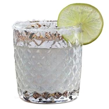 Imagem de AMZ Empire Copos rochosos de 293 ml com porta-copos, conjunto de 6 copos texturizados, copos de coctail, copos para água, suco, refrigerante, uso diário