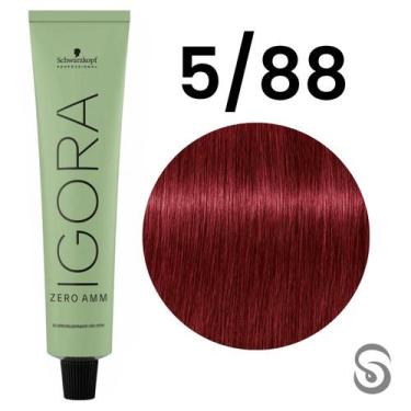 Imagem de Igora Zero Amm 5/88 Castanho Claro Vermelho Extra 60 ml - Schwarzkopf,