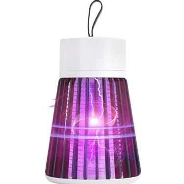 Imagem de Repelente Elétrico Luminária Lâmpada LED com Alça Armadilha Luz Ultravioleta Mata Mosquito Inseto Pernilongo Funcionamento via USB
