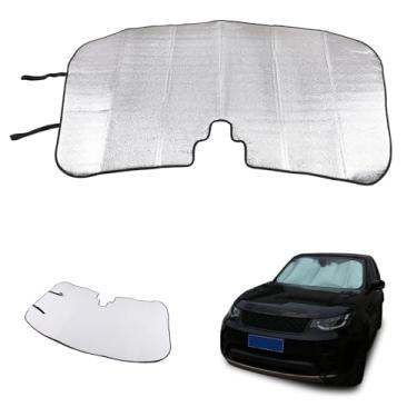 Imagem de Para-brisa compatível com Land Rover Discovery 5 2017 2018 2019 2020 2021 2022 2023 2024 2025 Protetor solar de para-brisa frontal dobrável, bloqueia os raios UV mantém o refrigerador do seu carro
