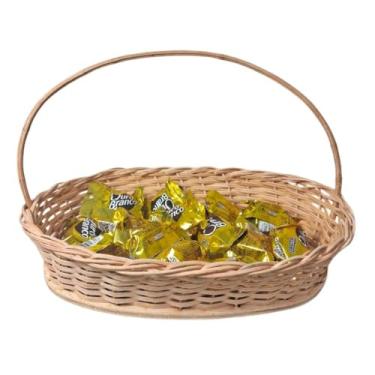 Imagem de Cesta Oval de Vime Páscoa G 31 x 20,5 x 21,5-01 Unidade