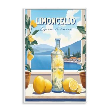 Imagem de Stupell Industries Limoncello Coastal View White Framed Giclee Art, design por Andreas Magnusson, 20 x 30