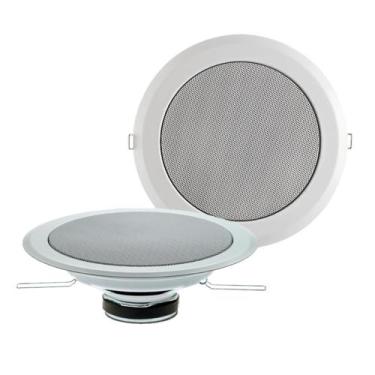 Imagem de Arandela Redonda Branca Caixa de Som de embutir 25W 8 Ohms Coaxial Bra