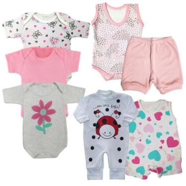 Imagem de Kit Maternidade Enxoval 7 Peças Roupa De Bebê Verão Barato - Koala Bab