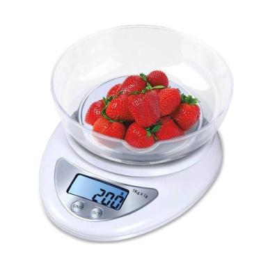 Imagem de Balança Digital de Cozinha com Bandeja 5kg CBRN14170 - COMMERCE BRASIL