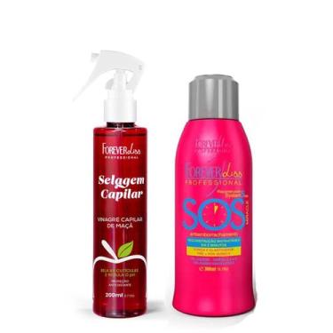 Imagem de Kit Vinagre Capilar de Maçã e SOS Forever Liss - Forever Liss Profissi