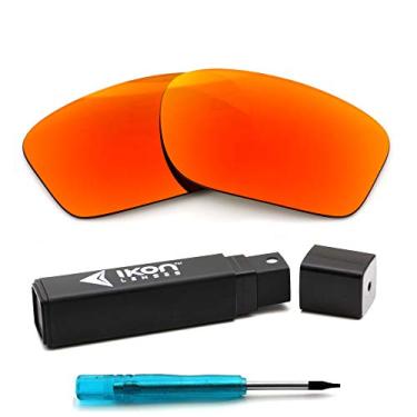 Imagem de IKON LENSES Substituição polarizada compatível para óculos de sol Oakley Twoface (OO9189) - Espelhado laranja fogo (Polarizado)