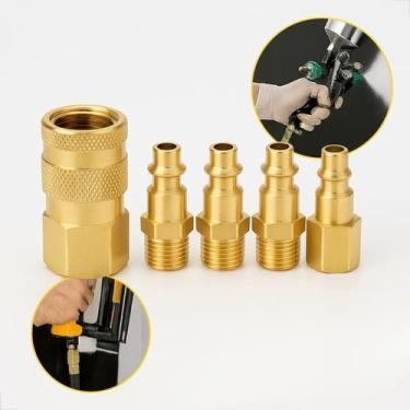 Imagem de Kit Conjunto De Engates Rápido Metal 5 Peças Uso Versátil Engate Pino 