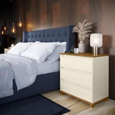 Imagem de Mesa de Cabeceira Mini Cômoda 3 gavetas Lua Cores - Comprar Moveis em 