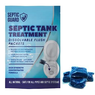 Imagem de Medcore Tratamento de fossa séptica 12 peças para suprimento de 1 ano, pacotes de tratamento de fossas sépticas dissolúveis com fácil operação, enzimas de tratamento de fossas sépticas biodegradáveis
