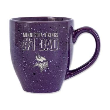Imagem de Rico Industries NFL Football Minnesota Vikings Dad-Purple 473 ml Caneca de café de cerâmica salpicada gravada a laser
