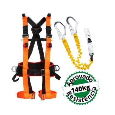 Imagem de Cinturão Paraquedista Ultra 7 Pontos + Talabarte Duplo Em Y Com ABS CA