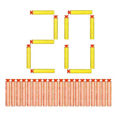 Imagem de Refil de Balas com Ventosas Kit com 20 Dardos Compatível com Lançadores Modelo Nerf