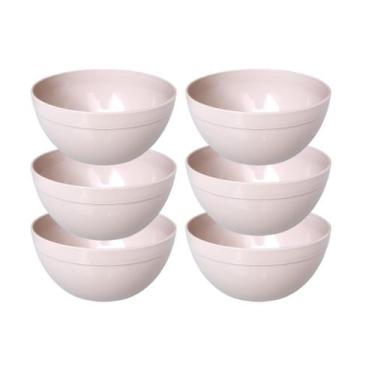 Imagem de Kit Cumbuca Rosé 600ML Bowl Para Sopa E Sobremesa Sopas Caldos Gelatin