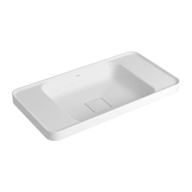 Imagem de Cuba De Sobrepor Deca Slim 62x40 L.23062.mde.17 Retangular Com Mesa Branca