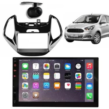 Imagem de Central Multimídia 2 Din Mp5 Ford Ka Câmera Moldura Tela Bp