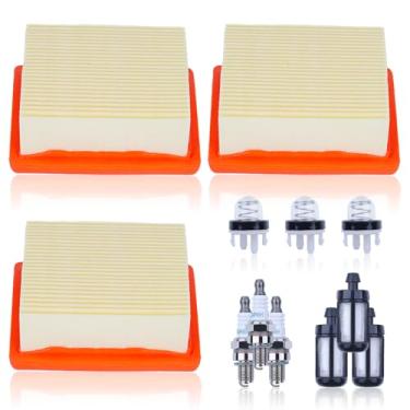 Imagem de Haishine Filtro de ar 4283-141-0300 para sopradores de gasolina Stihl BR800 BR800C BR800, kit de substituição de velas de ignição de filtros de combustível de ar BR800 Stihl 4283-141-0300 4283-141